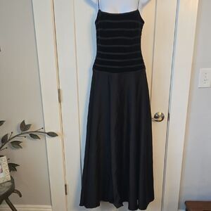 JS Collections Black Ruched Spaghetti Strap Dress
